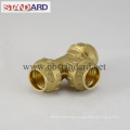 Equal Tee Brass PE Fitting